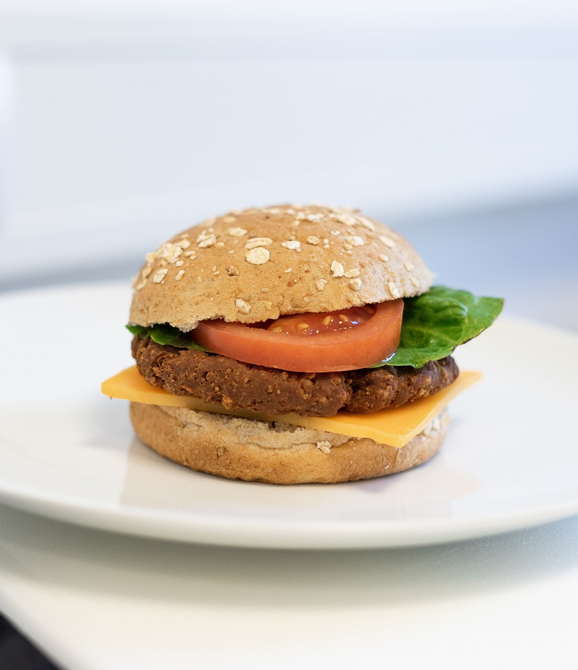 oat protein texturates burger